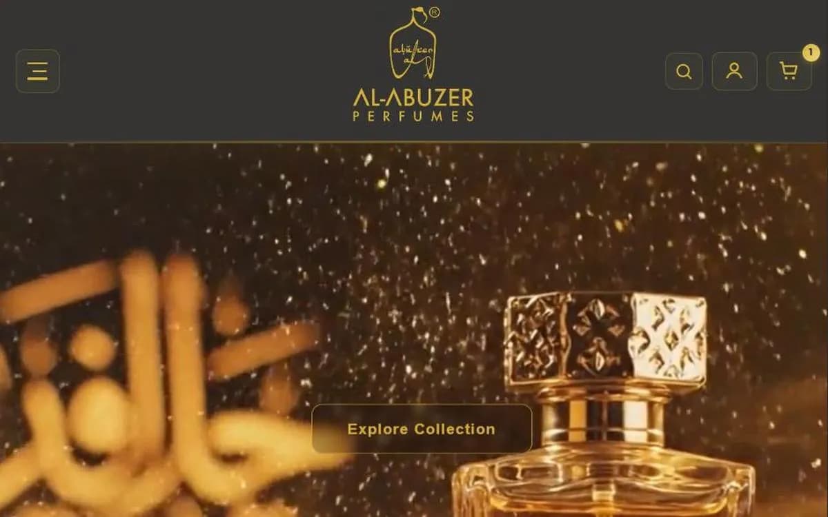 The Al-Abuzer store on a tablet.